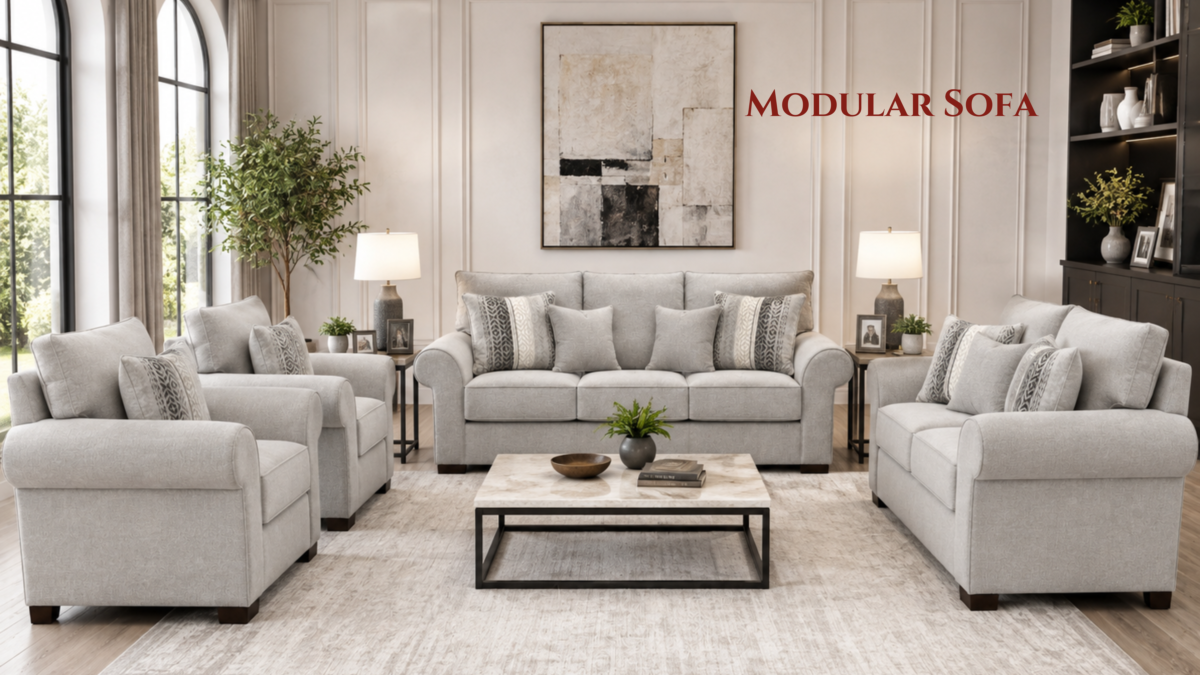 Sophisticated sofa set with plush seating, premium upholstery, refined detailing, and a timeless design.